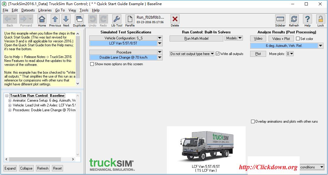 Working with TruckSim 2016.1 full license